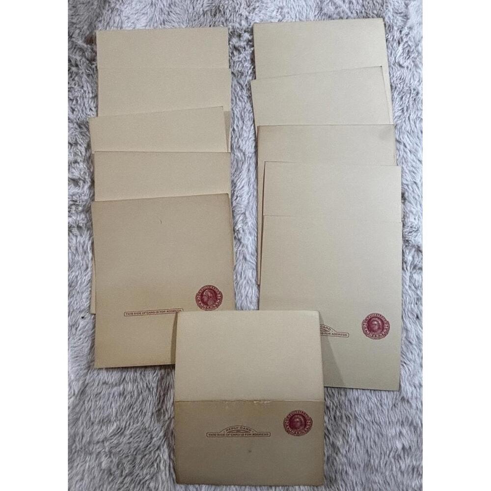 Lot of 11 Vintage US Postal Service 2¢ Washington Reply Cards Unused